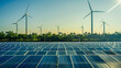 Eco-Friendly Energy Production, Solar Panels and Wind Turbines, Sustainable Power Generation