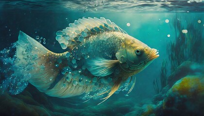 Wall Mural - fish in aquarium