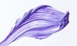 Brush stroke resembling a lily petal, in serene lavender color on white background