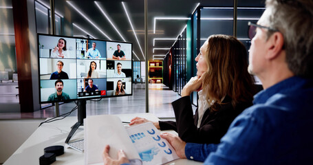 Poster - Online Video Conference Business Meeting Call