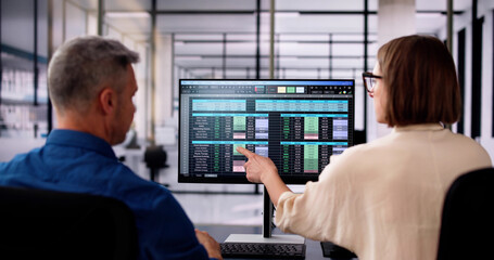 Poster - Analyst Employee Working On Spreadsheet