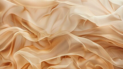 Satin and silk fabric texture background with gold shine and elegant wave pattern