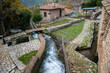 The Open-Air Water Power Museum in Dimitsana. Running water that leads to a plateau where a natural reservoir is formed