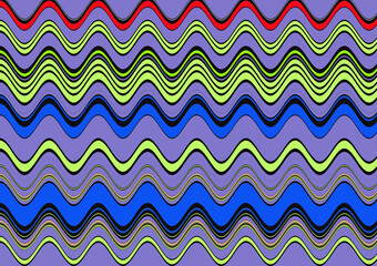 Wall Mural - pattern with waves