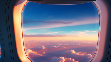 Wall Mural - Sky seen from airplane window