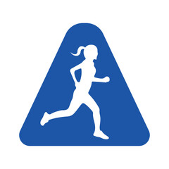 Aufkleber - Run logo combine with letter A vector template