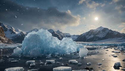 Wall Mural - glacier in the mountains