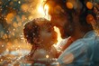 
Father and child in glowing bokeh, warm glow. close-up of a tender moment of mutual admiration and love.
Concept: fatherhood and family values, parental care, products for children and family service