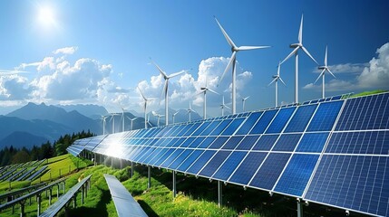 Poster - Using solar panels and wind turbines to generate electricity