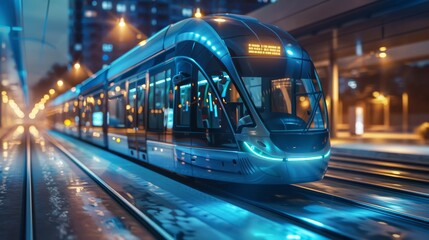 Poster - The concept of transportation and technology, ITS (Intelligent Transport Systems). Mobility as a service.