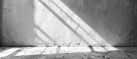 Poster - The white wall is engulfed in an abstract shadow