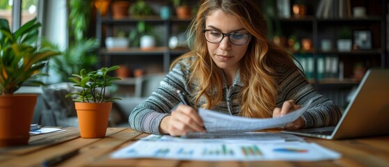 The concept of compliance and law regulations policies is illustrated by a businesswoman working a computer on a virtual screen with checkboxes on documents.