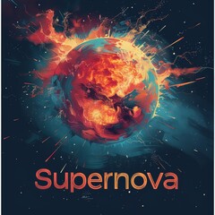 Wall Mural - Supernova Galactic Brand Logo - Striking, Unique, Memorable Generative AI
