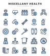 Set of MISCELLANY HEALTH icons in Two Color style. High quality Two Color Icons symbol collection.