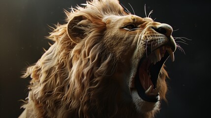  Close Up of Roaring Lion