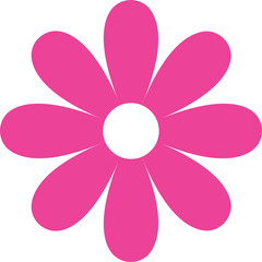 Wall Mural - pink flower symbol, flat icon