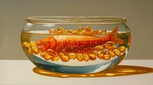 Fish In Goldfish Bowl Painting