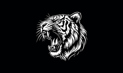 roaring tiger head vector roaring tiger silhouette roaring tiger vector image roaring tiger black and white illustration roaring tiger sticker roaring tiger badge roaring tiger patch roaring tiger