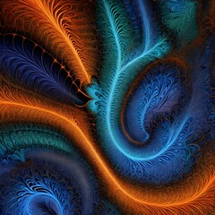 Abstract fractal background with various colors
