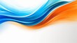 An artistic abstract background featuring smooth waves in shades of blue and orange, symbolizing contrast and harmony