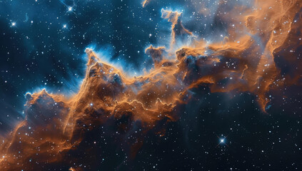 Wall Mural - majestic cosmic clouds in vibrant hues