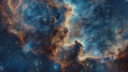 Wall Mural - majestic cosmic clouds and star clusters