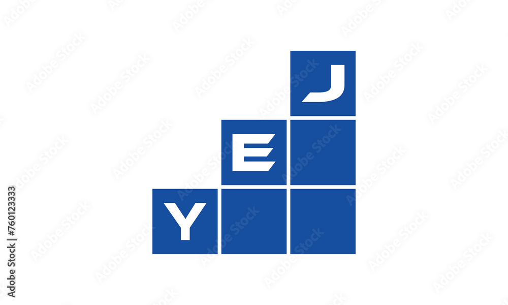 YEJ initial letter financial logo design vector template. economics, growth, meter, range, profit, loan, graph, finance, benefits, economic, increase, arrow up, grade, grew up, topper, company, scale