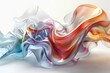 abstract colorful smoke on white background