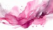 abstract pink ink and water wash isolated on white background