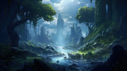 Poster - Fantasy Landscape Game Art