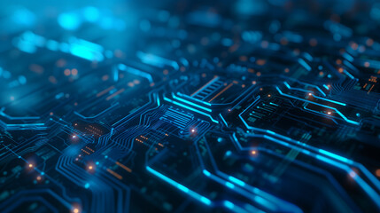 Poster - data technology background. abstract background. blue circuit futuristic background,