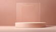 Minimal geometric stage for showcasing products on pastel background