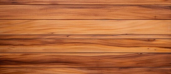 Poster - A closeup image featuring a brown wooden wall with amber and orange tints and shades, showcasing the beauty of hardwood flooring with a wood stain and varnish on each plank