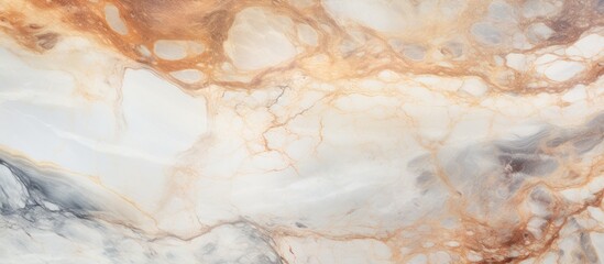 Poster - A close up of a beige marble texture resembling a painting. The natural material has a peach and wood pattern, creating a flooring that mimics the beauty of a rock or fur