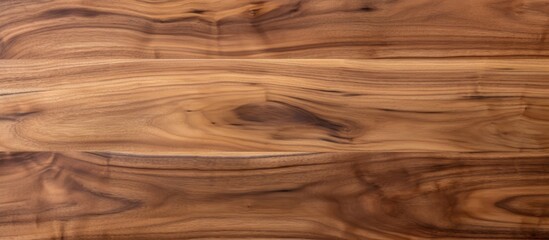 Canvas Print - A closeup of a brown hardwood plank with a beautiful grain pattern, perfect for flooring or a table. The woods natural beauty can be enhanced with wood stain or varnish