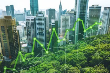 A corporate report highlighting ESG (Environmental, Social, Governance) metrics within the green energy sector, showcasing sustainable business practices in the renewable energy industry.