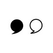 Comma line icon, simple flat filed comma illustration on white background..eps