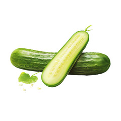 Wall Mural - cucumber isolated on white background