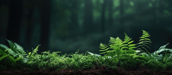 Poster - enchanting sunlight pierces the mystical forest canopy in a serene nature scene