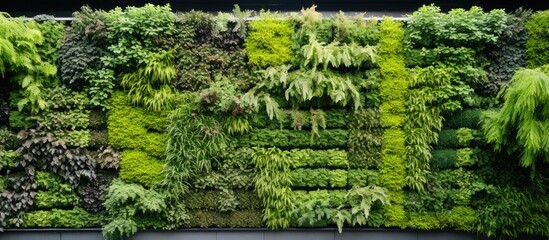 Sticker - Enchanted Vertical Garden with Lush Foliage and Cascading Plants on Display