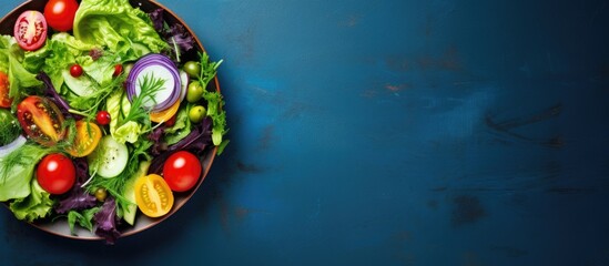 Sticker - Vibrant Bowl of Fresh Salad with Ripe Red Tomatoes, Lettuce Leaves, and Carrot Slices