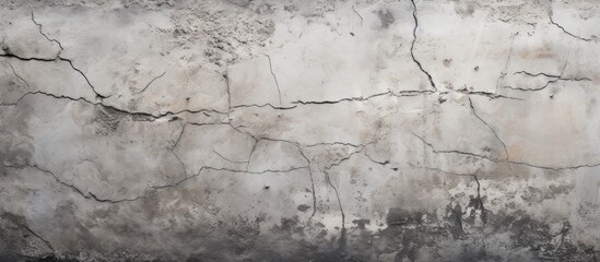 Poster - Textured Concrete Wall Showing Weathered Surface Cracks for Architectural Backgrounds