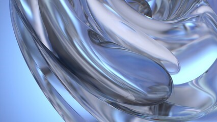 Wall Mural - Mysterious Lush Elegant Modern 3D Rendering Abstract Background Like Ice Crystal Glass