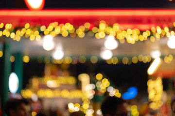 Poster - Abstract bokeh blurry background for lighting festive celebration concept. illumination