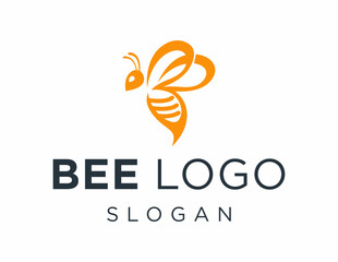 Leinwandbilder - Logo about Bee on a white background. created using the CorelDraw application.