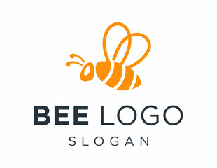 Leinwandbilder - Logo about Bee on a white background. created using the CorelDraw application.