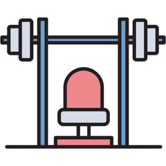 Canvas Print - Bench Press Illustration