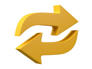 Poster - 3D Arrow icon Isolated on transparent background