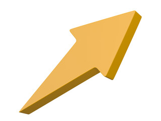Poster - 3D Arrow pointer Isolated on transparent background.
