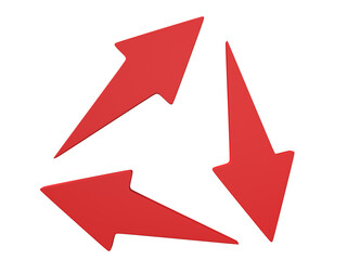 Poster - 3D Arrow icon Isolated on transparent background